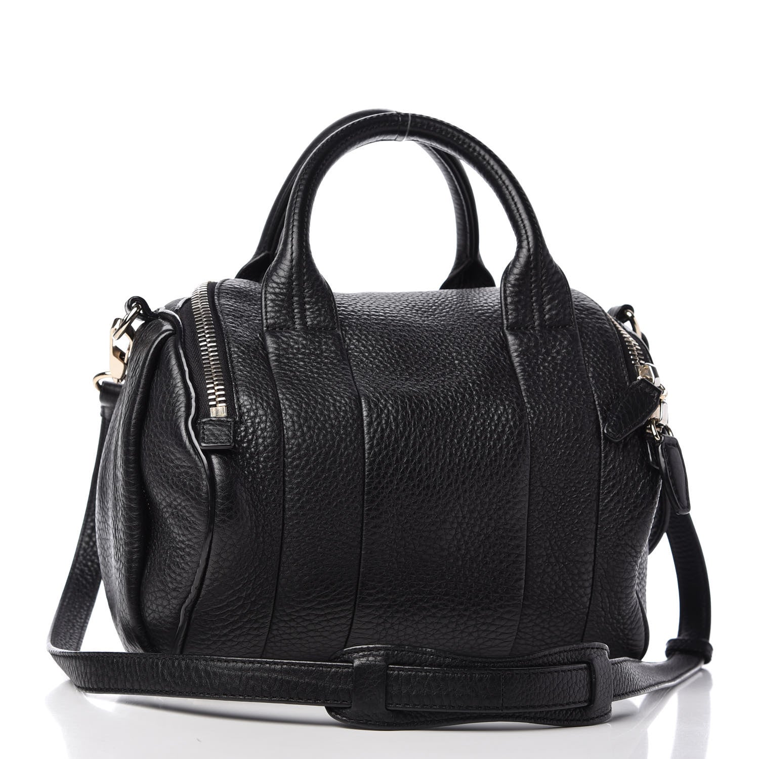 Alexander Wang Pebbled Lambskin Rockie Black Pale Gold Hardware 3 of 8