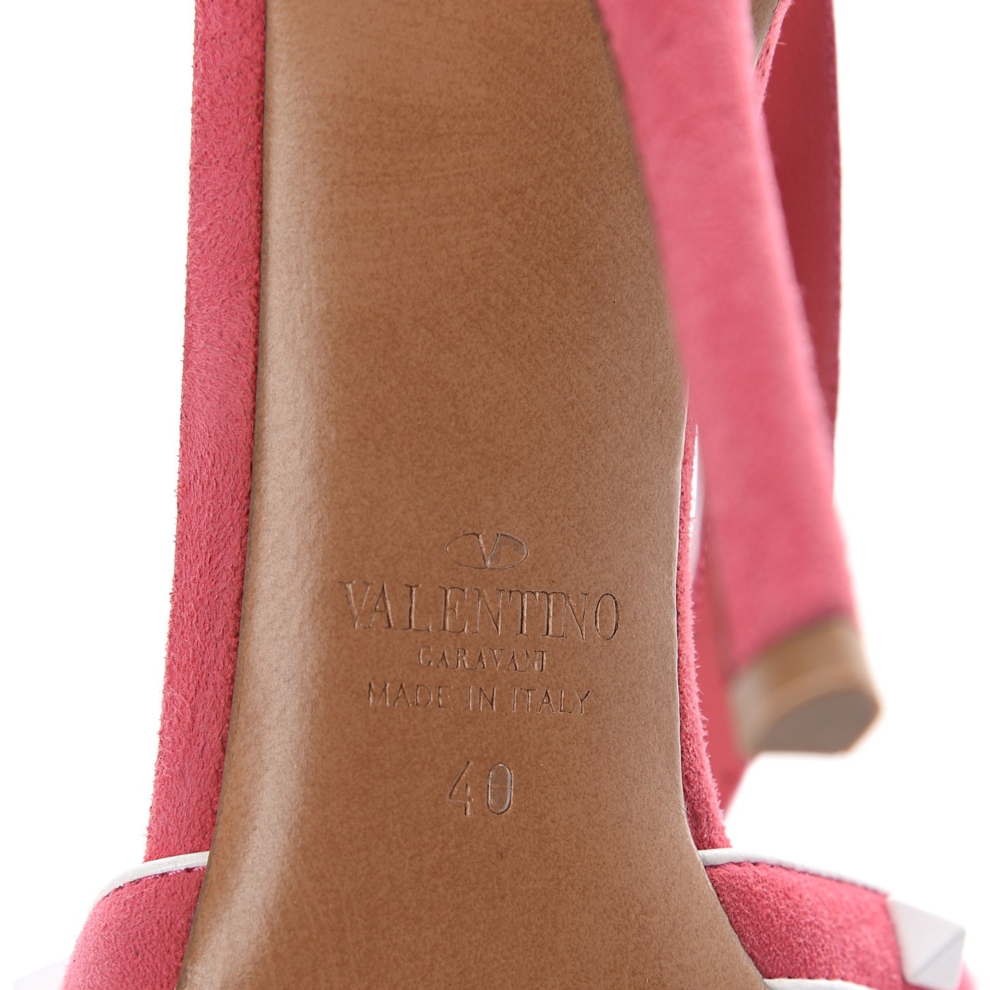 Suede Free Rockstud Cross Strap D'Orsay 105mm Pumps 40 Shadow Pink Optic White