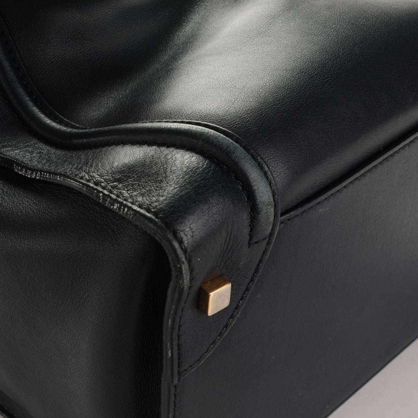 Smooth Calfskin Mini Luggage Navy Blue