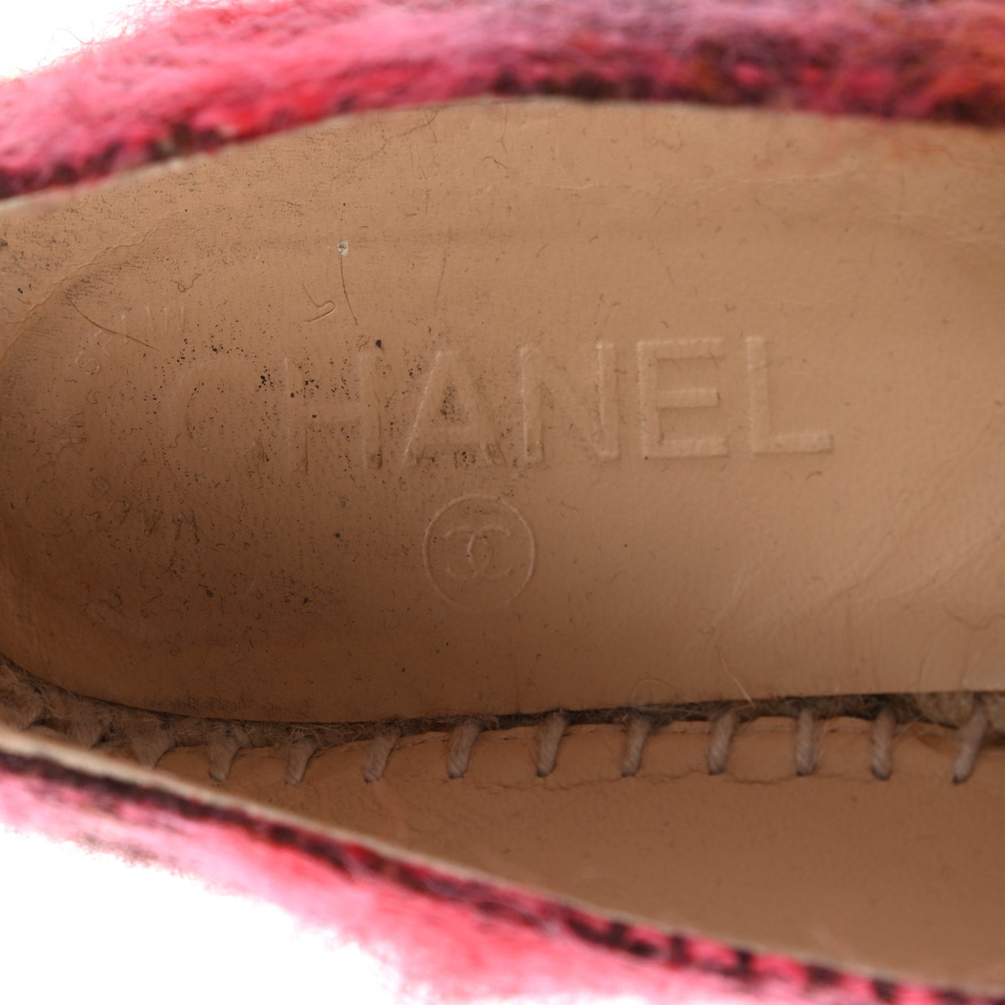 Tweed CC Espadrilles 38 Brown Pink