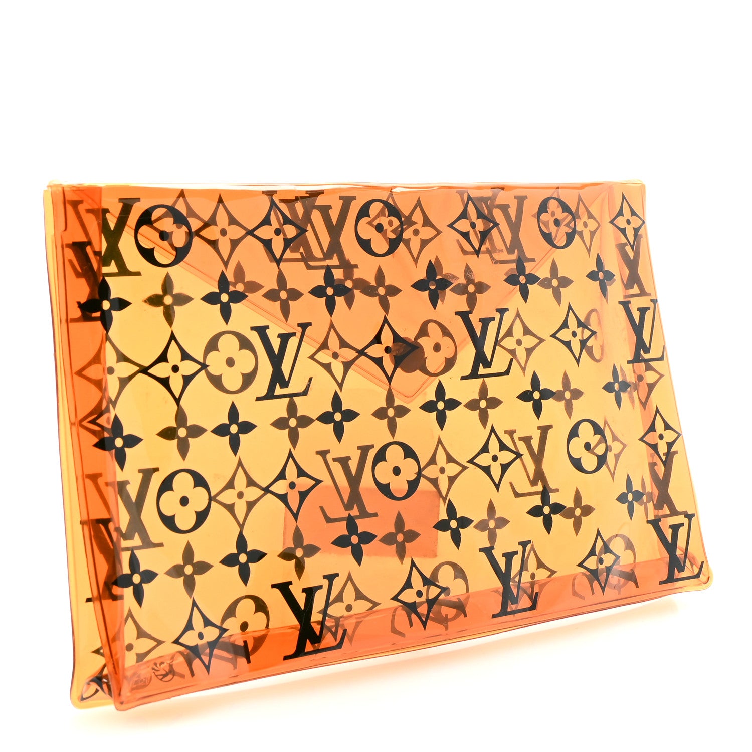 Louis Vuitton PVC Monogram Printed Envelope Pouch Orange 3 of 5