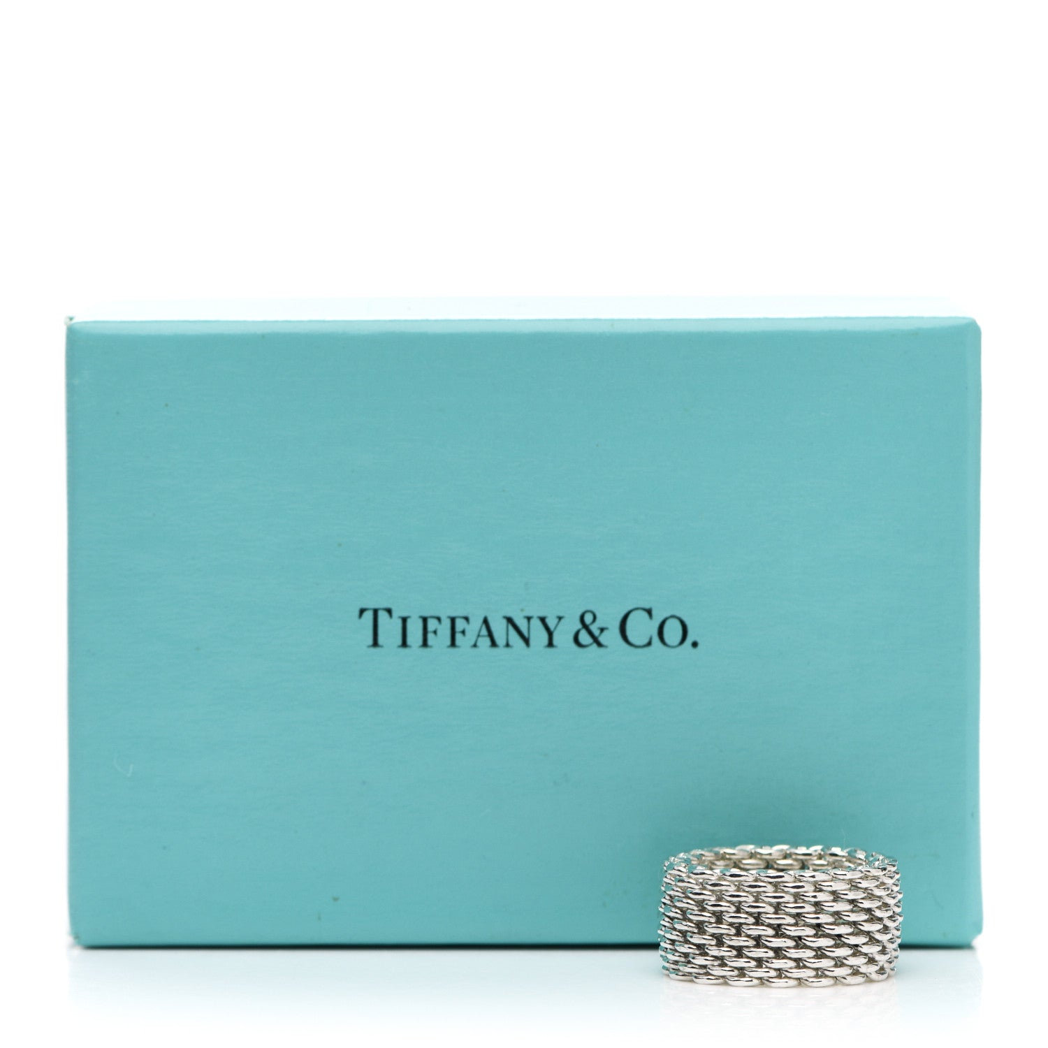 Tiffany Sterling Silver Somerset Mesh Ring 49 5 5 of 5