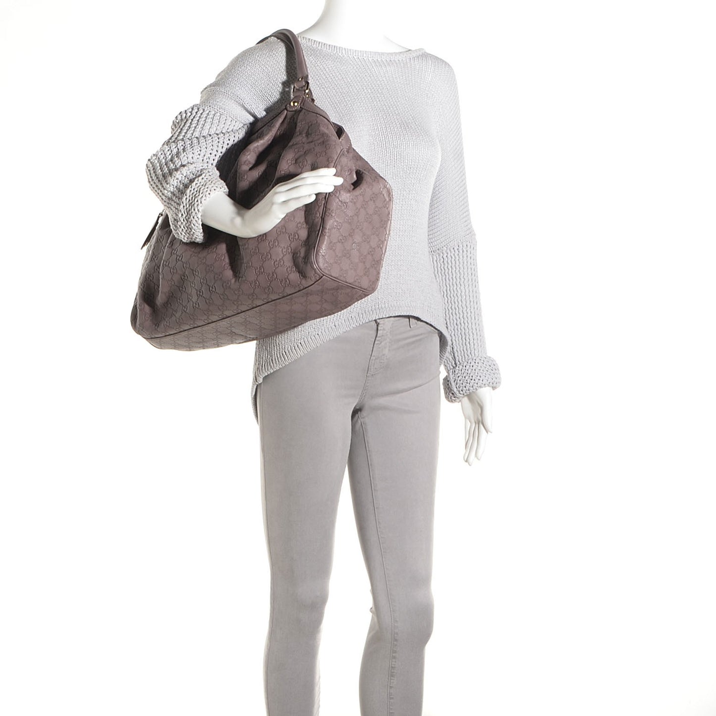 Guccissima Large Sukey Tote Mauve