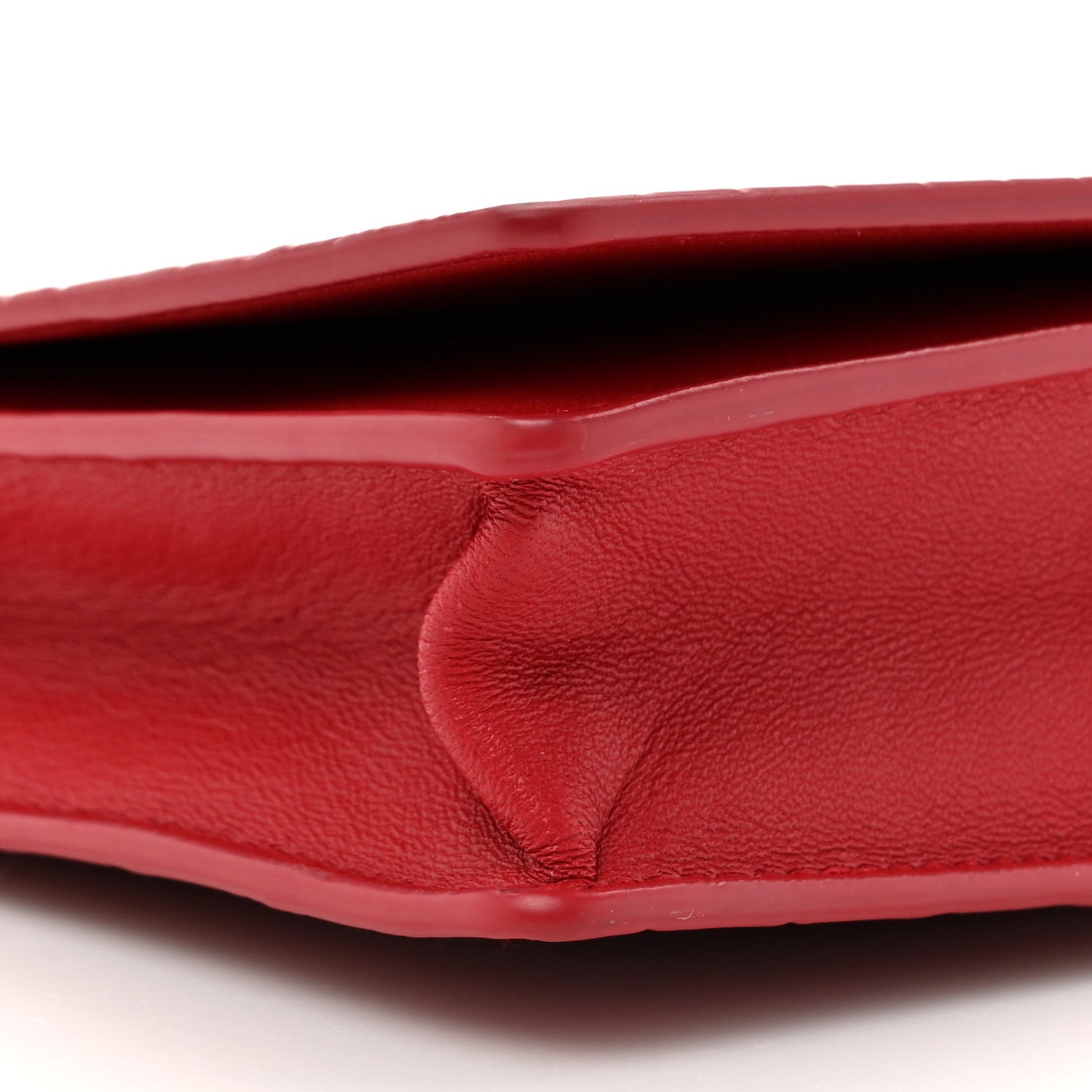 Bottega Veneta Crocodile Chain Wallet Red 1647088 – FASHIONPHILE