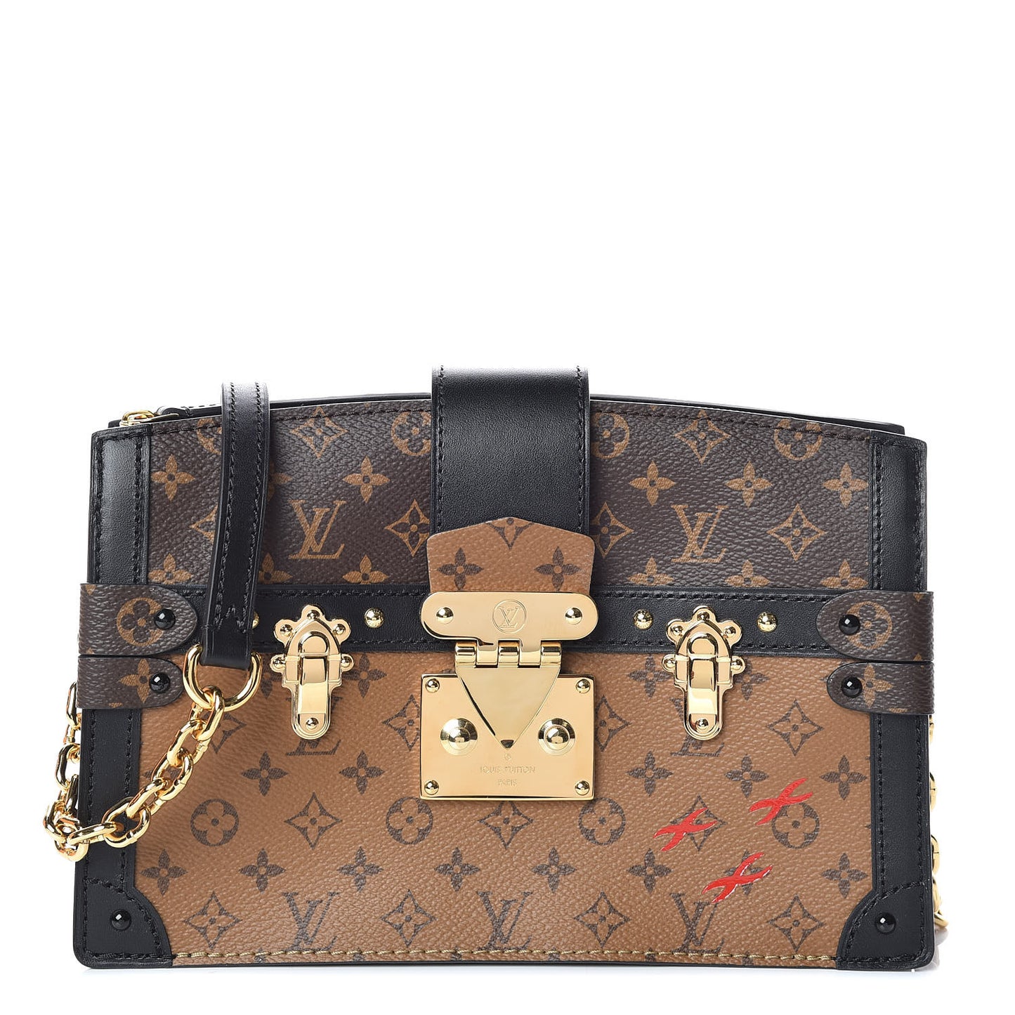 Reverse Monogram Trunk Clutch