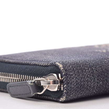 Chanel Denim Deauville Zip Around Wallet Dark Blue 9 of 14