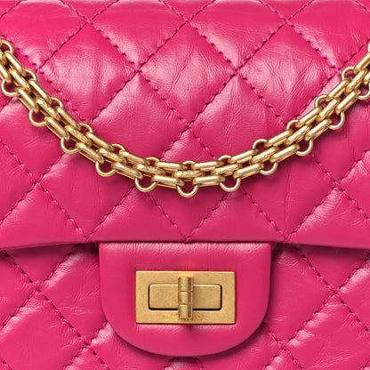 Chanel Aged Calfskin Quilted 2.55 Reissue Mini Flap Fuchsia 8 of 11