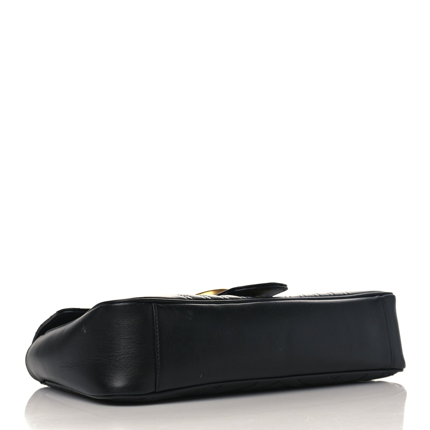 Calfskin Matelasse Medium GG Marmont Shoulder Bag Black