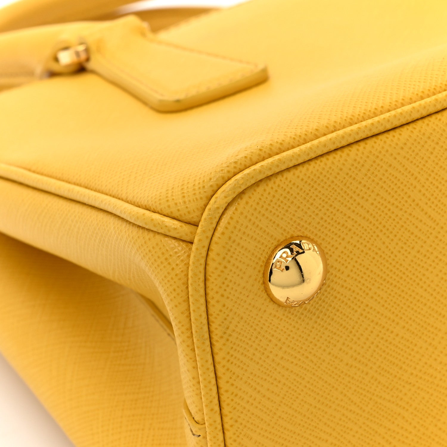Prada Saffiano Lux Mini Galleria Double Zip Tote Soleil 13 of 13