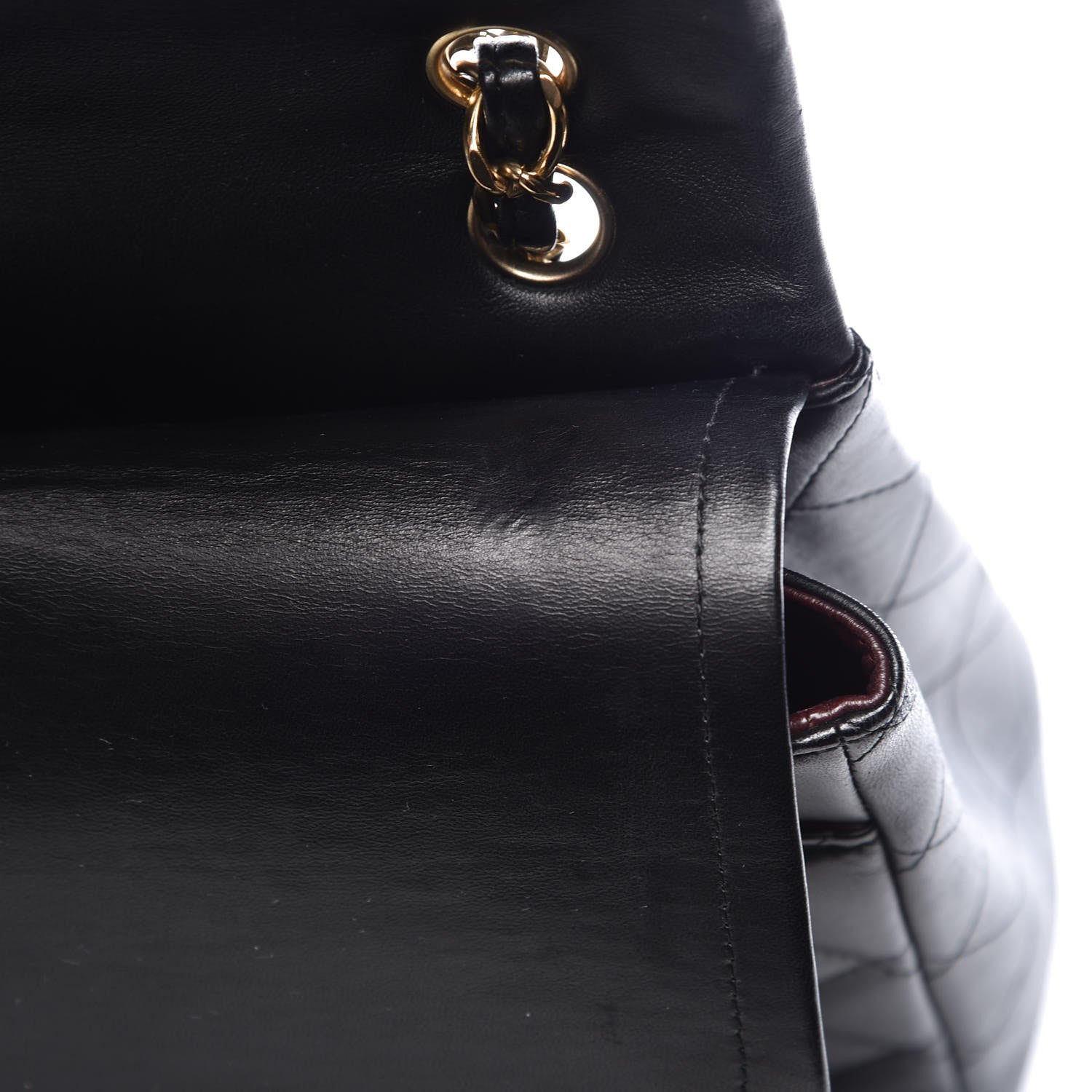 Chanel Lambskin Quilted Maxi Double Flap Black 8 of 10