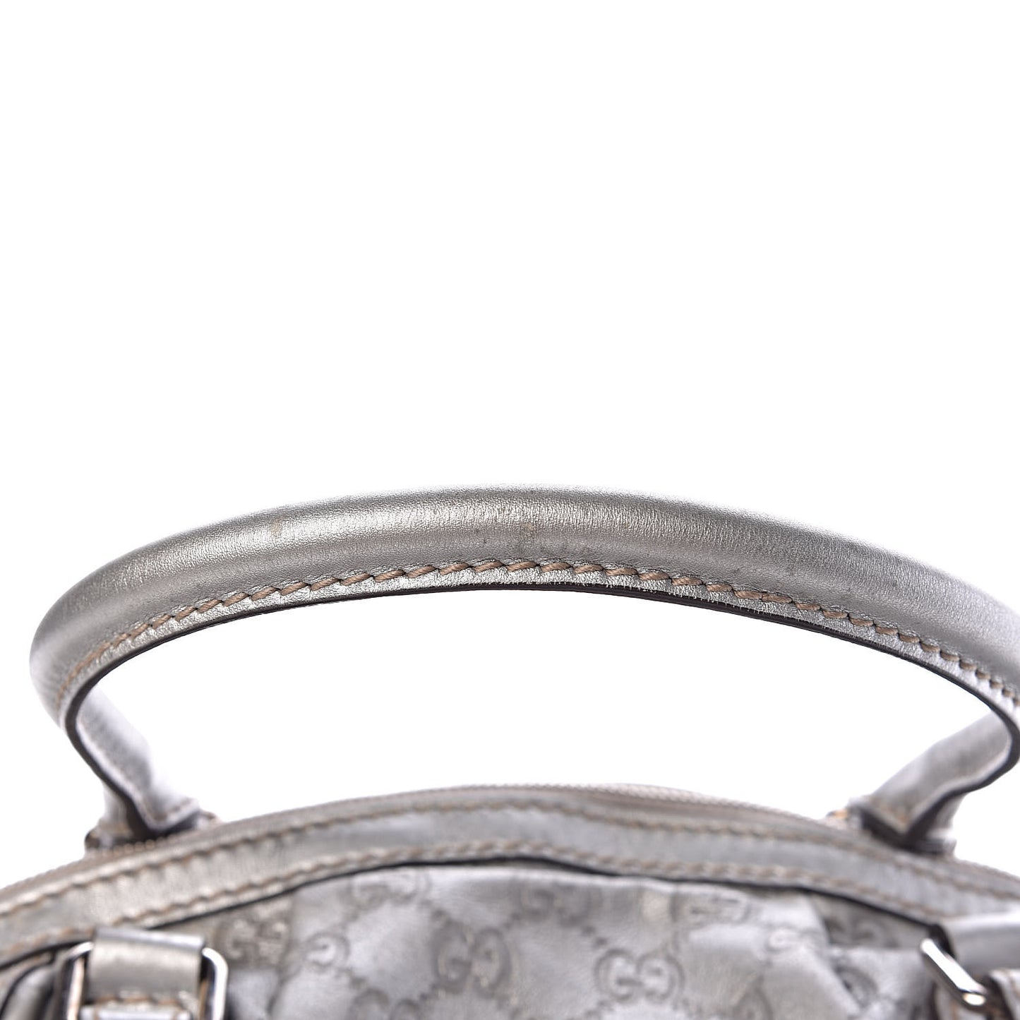 Metallic Guccissima Medium Sukey Boston Silver