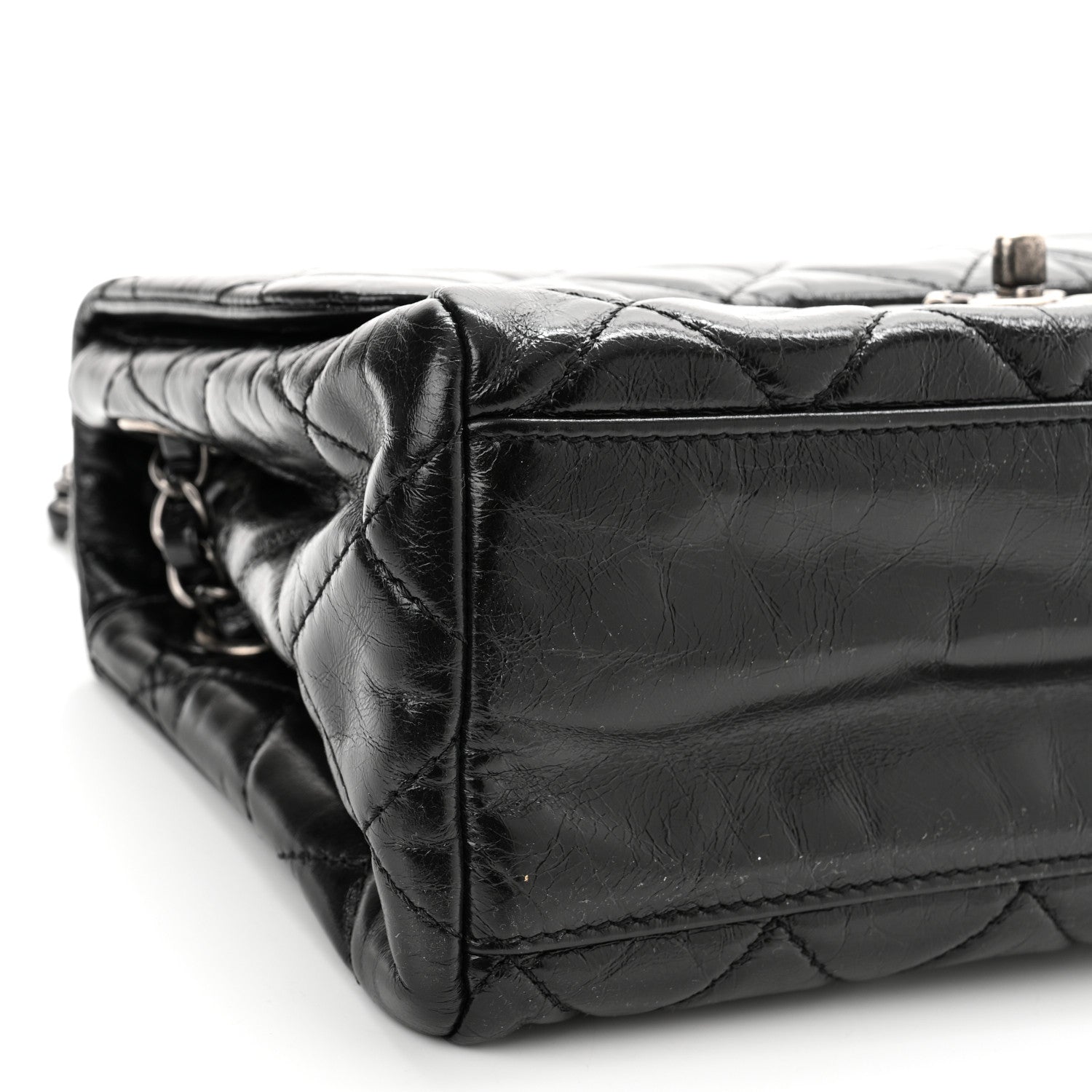 Chanel Glazed Calfskin Quilted Medium Coco Soft Flap Black 9 of 10