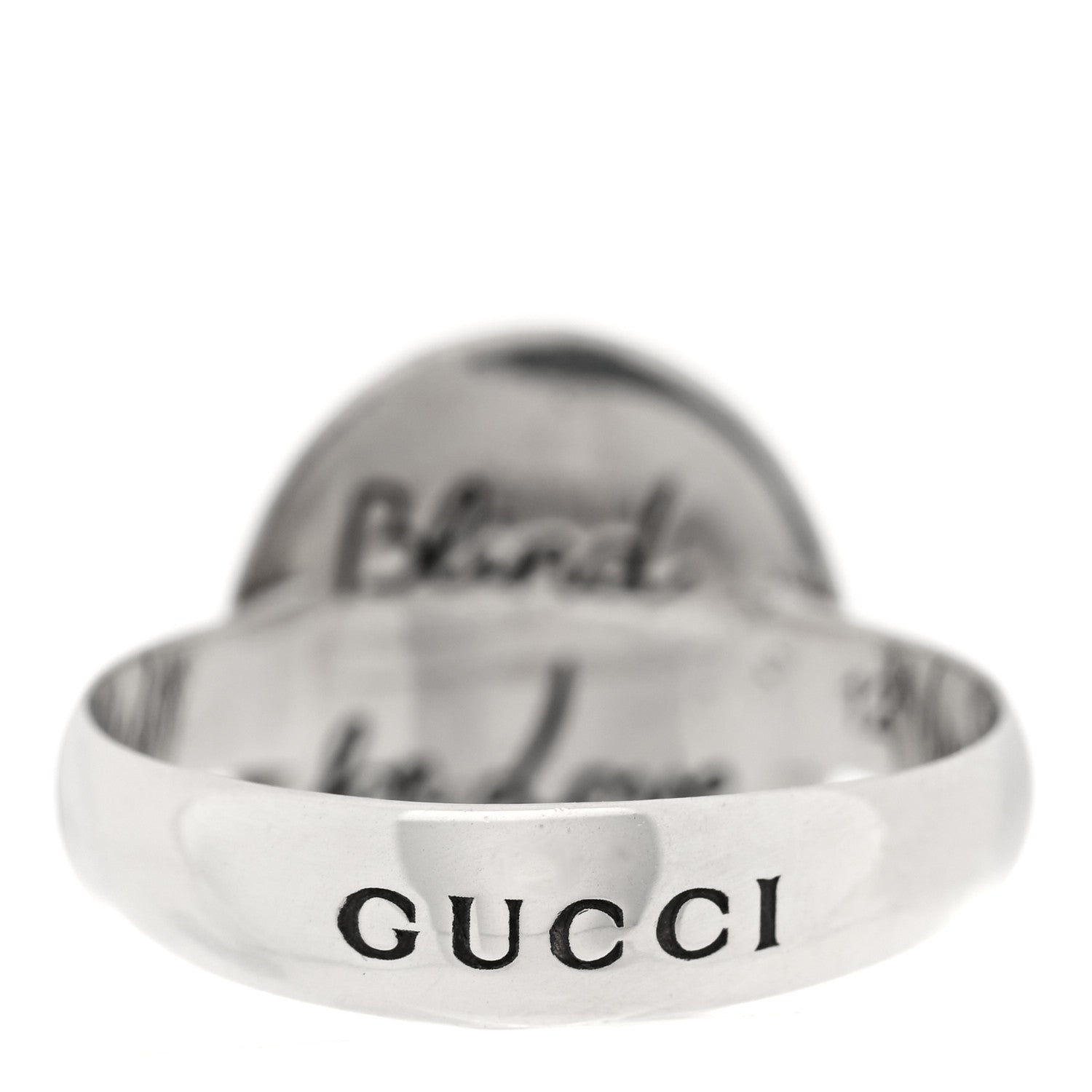 Gucci Sterling Silver Blind for Love Mystic Cat Ring 52 6 3 of 6