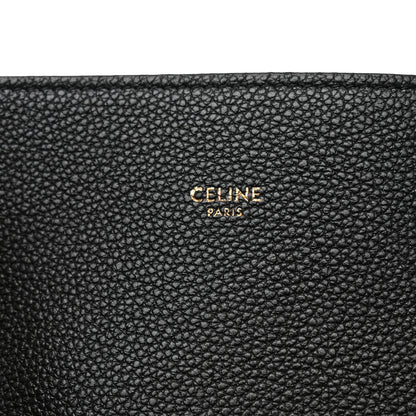 Celine Soft Grained Calfskin Medium Belt Cabas Phantom Black 7 of 10