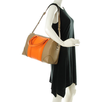 Givenchy Matte Calfskin Medium Bi-Color Lucrezia Beige Orange 2 of 7