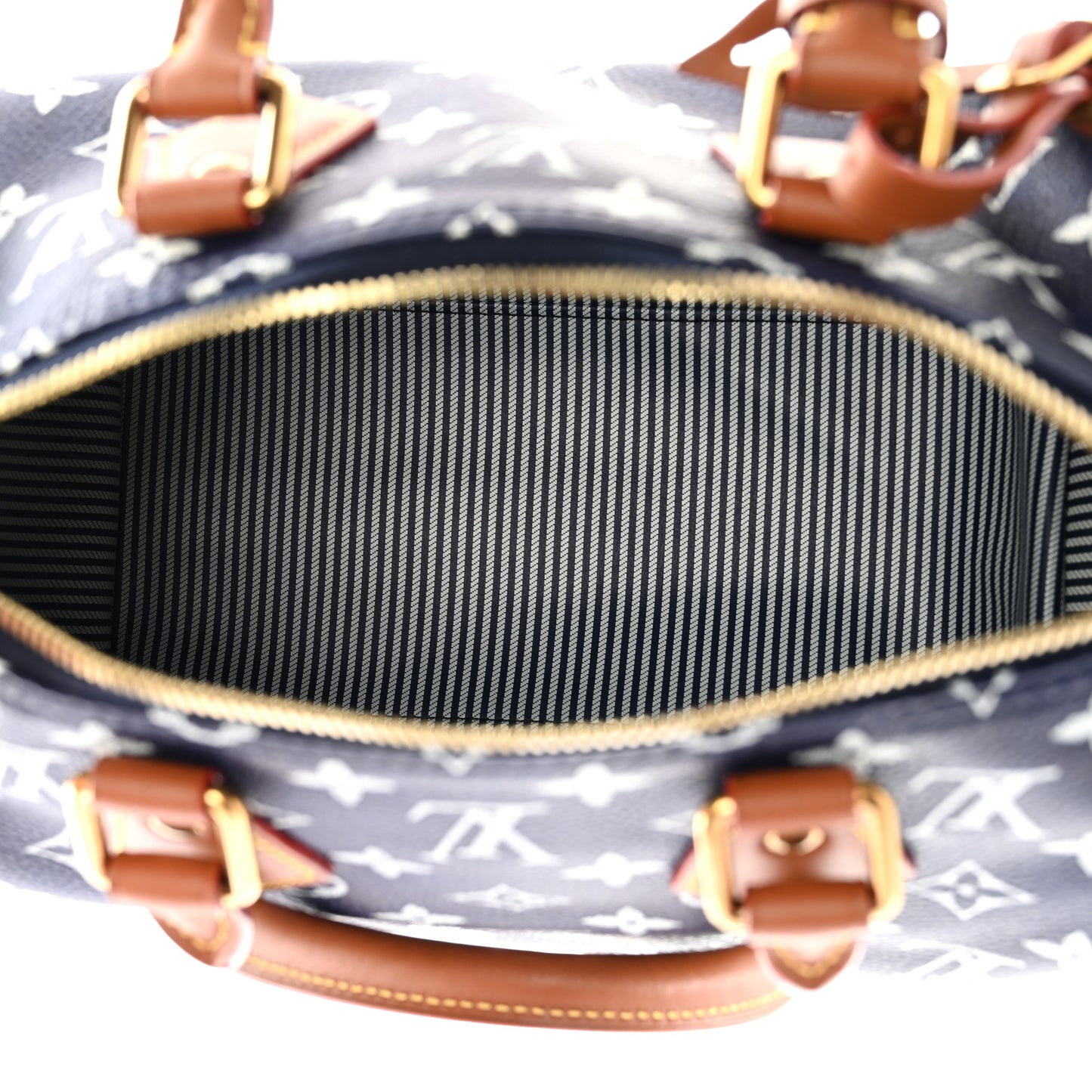 Calfskin Monogram Speedy P9 Bandouliere 25 Indigo