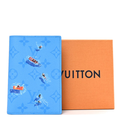 Louis Vuitton Monogram Sports Passport Cover Pool Blue 7 of 7