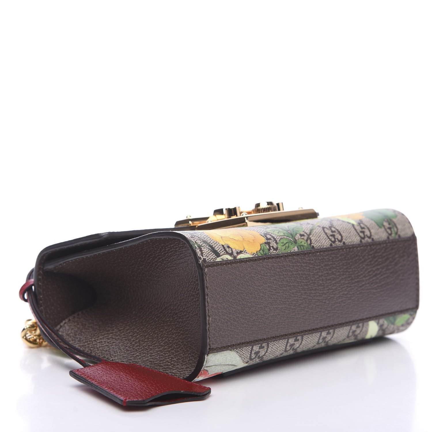Gucci GG Supreme Monogram Tian Small Padlock Shoulder Bag Beige Multicolor New Acero 3 of 9