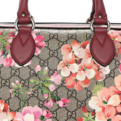 Gucci GG Supreme Monogram Blooms Medium Boston Beige Multicolor Dry Rose 8 of 10