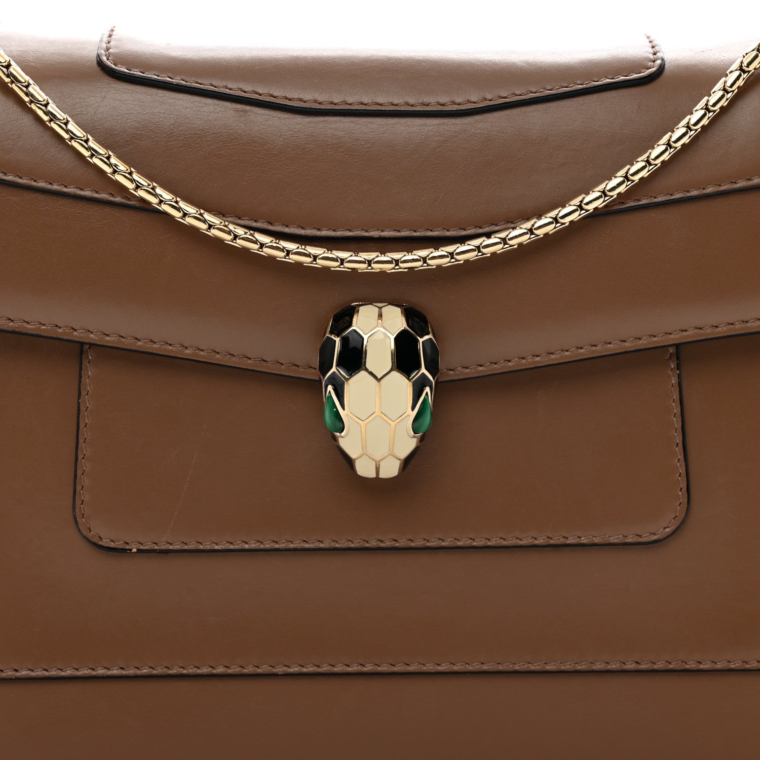 Bulgari Calfskin Serpenti Forever Crossbody Bag Brown 8 of 11