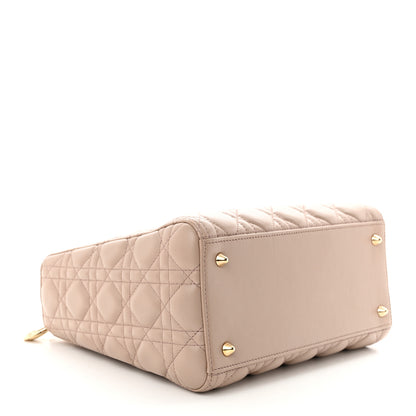 Christian Dior Lambskin Cannage Medium Lady Dior Beige 4 of 11