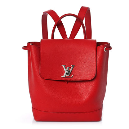 Louis Vuitton Soft Calfskin Lockme Backpack Rubis 2 of 12