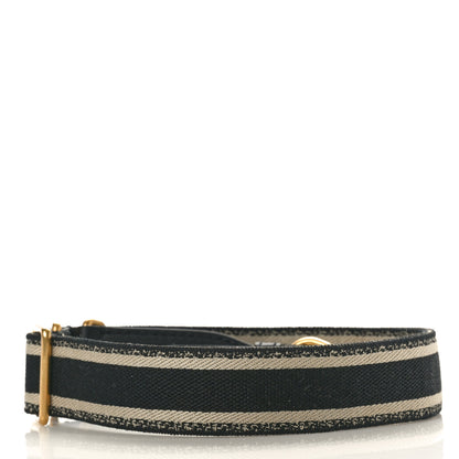 Christian Dior Canvas Embroidered Shoulder Strap Black 2 of 3