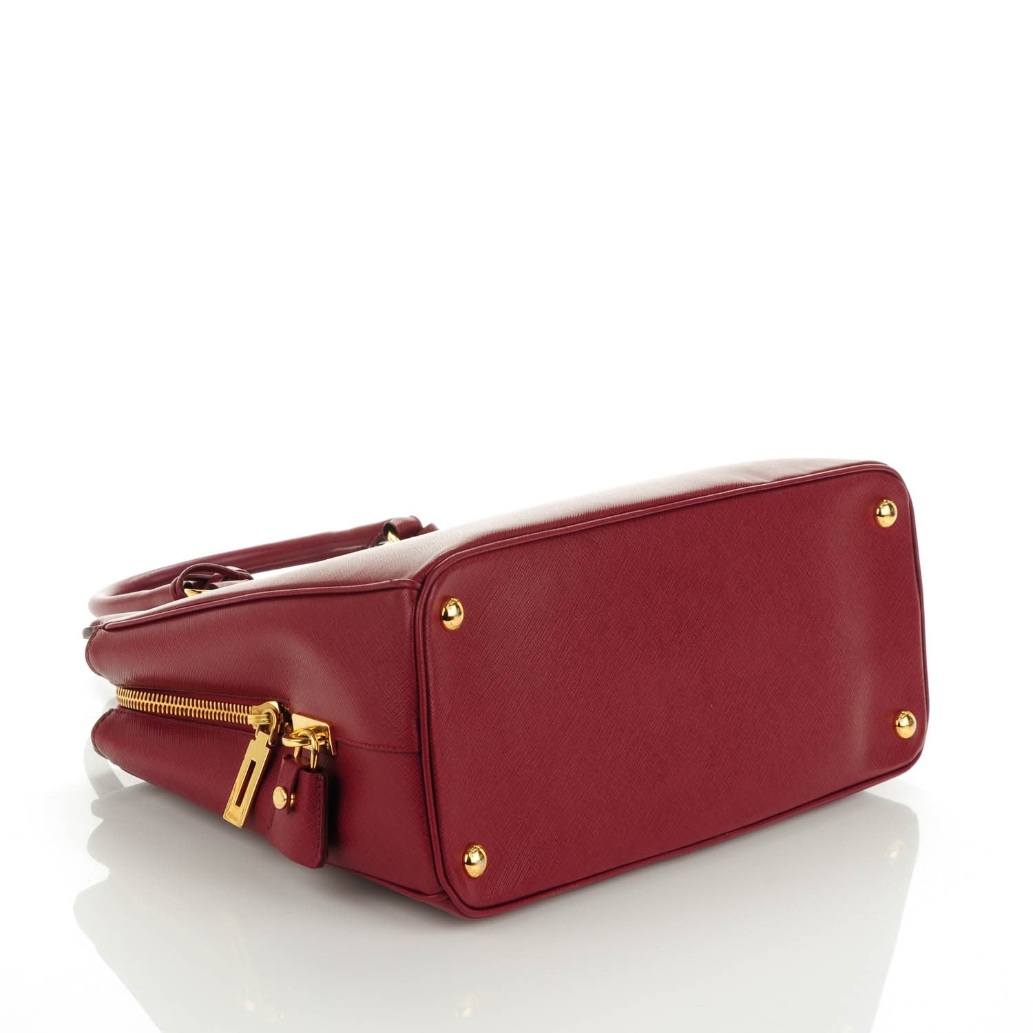 Prada Saffiano Lux Parabole Tote Cherry 5 of 9