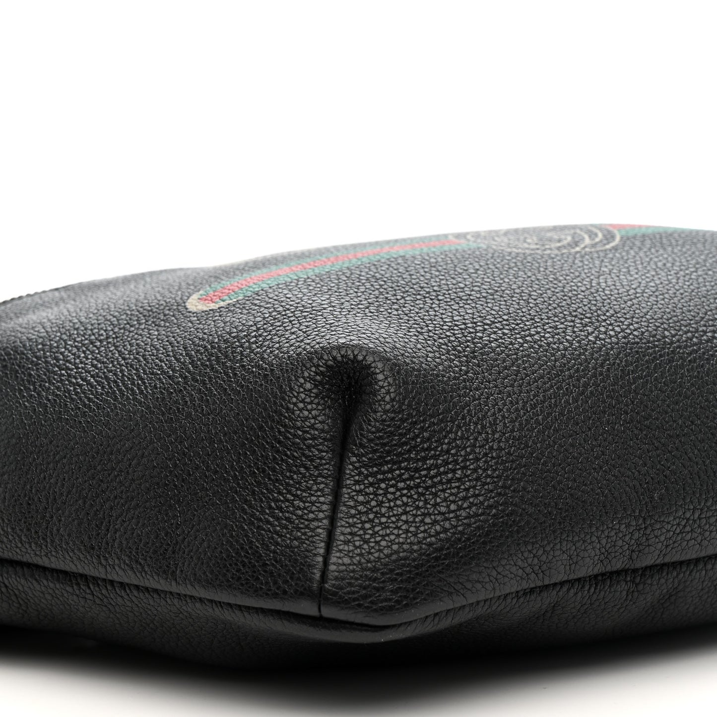Grained Calfskin Logo Belt Bag Black