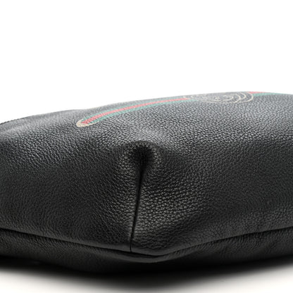 Gucci Grained Calfskin Logo Belt Bag Black 10 of 11