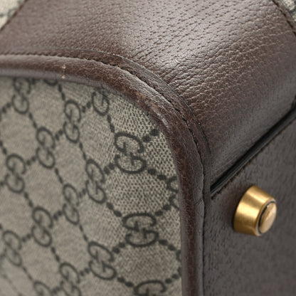 Gucci Soft GG Supreme Monogram Textured Dollar Calfskin Web Large Ophidia Carry-On Duffle Bag Beige Ebony New Acero 8 of 12