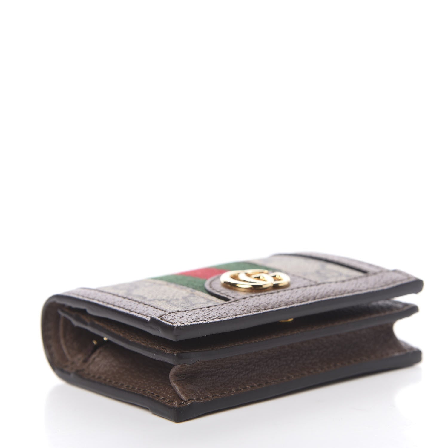Gucci GG Supreme Monogram Web Ophidia Card Case Beige New Acero 4 of 8