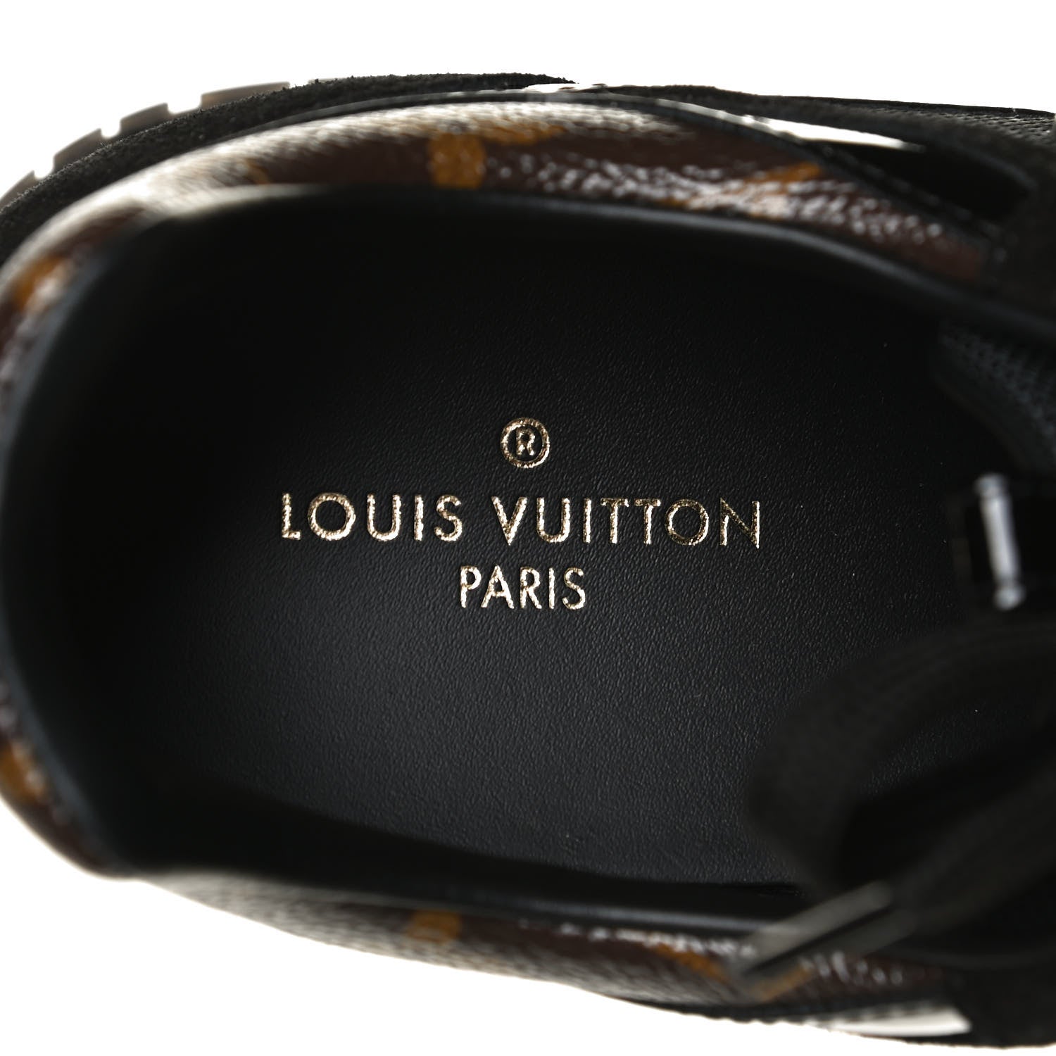 Louis Vuitton Suede Monogram Run Away Sneakers 37.5 Black 9 of 10