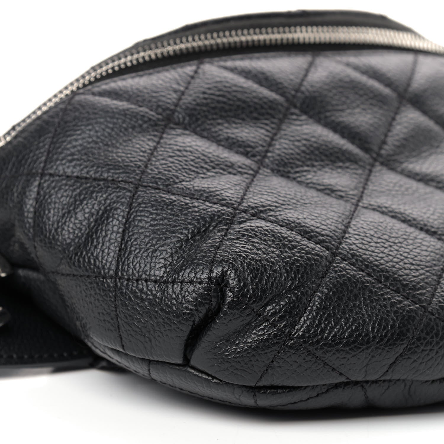 Chanel Grained Calfskin Quilted Waist Belt Bag Black 5 of 8