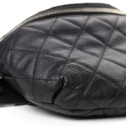 Chanel Grained Calfskin Quilted Waist Belt Bag Black 5 of 8