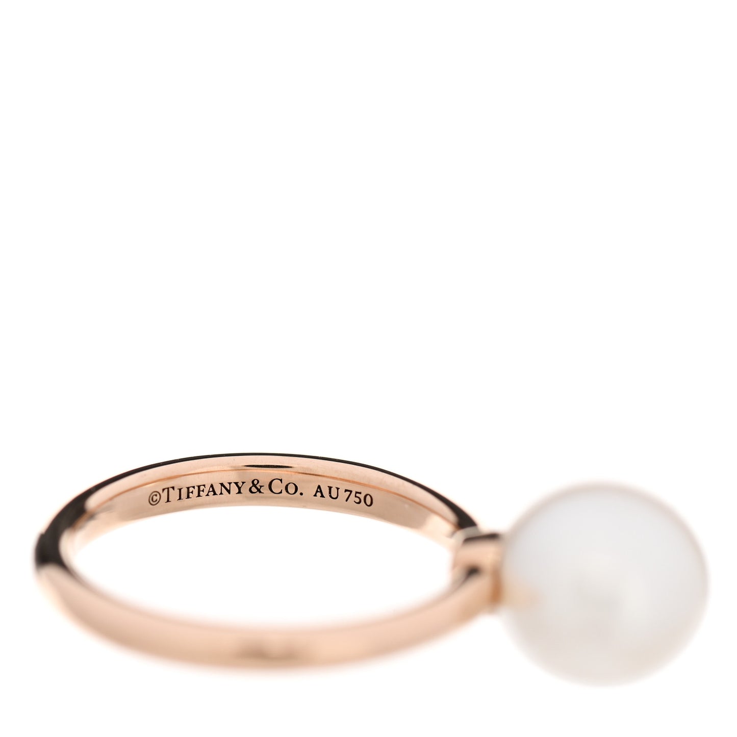 18K Rose Gold Pearl 8mm HardWear Ball Ring 46 3.5