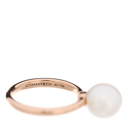 Tiffany 18K Rose Gold Pearl 8mm HardWear Ball Ring 46 3.5 5 of 5