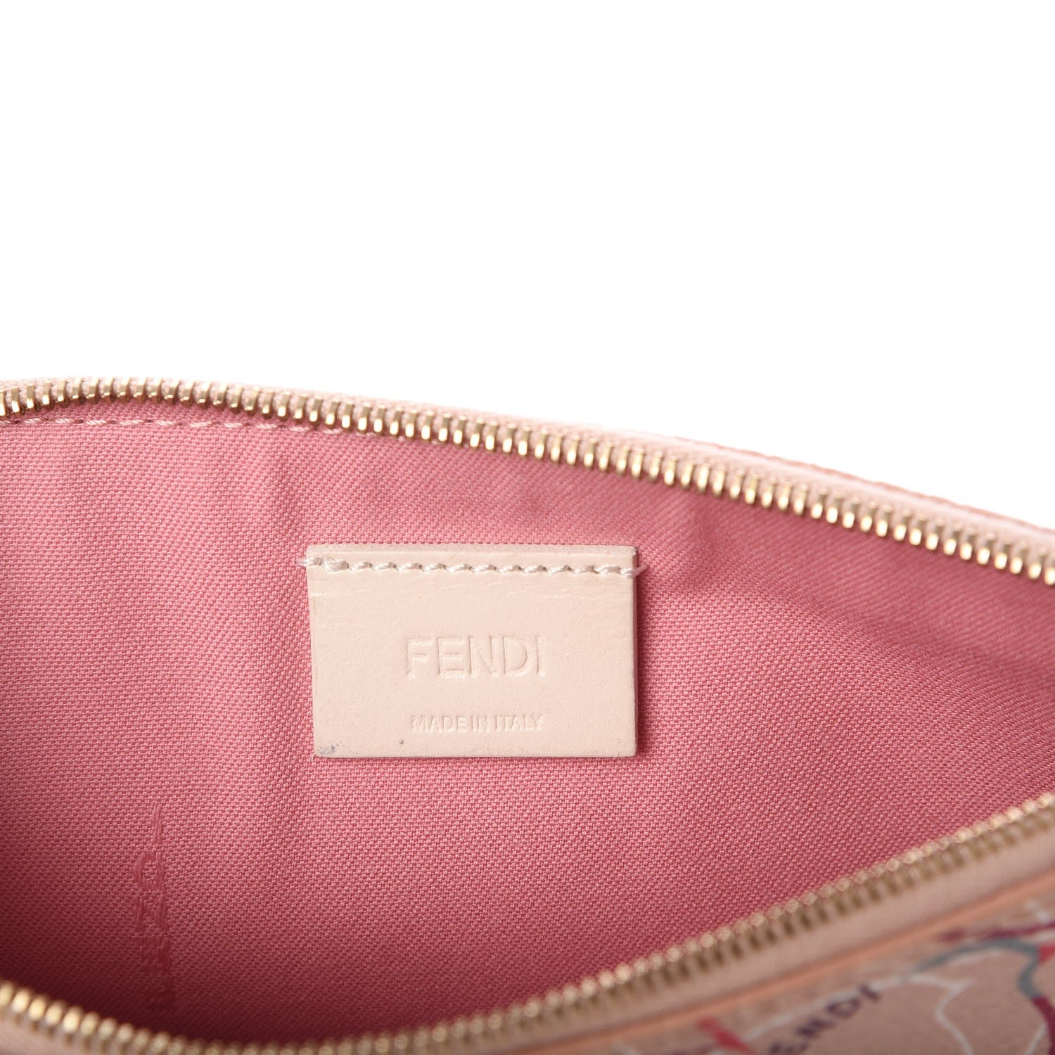 Fendi Vitello Elite QuTweet Zip Pouch Plaster Multicolor 6 of 7