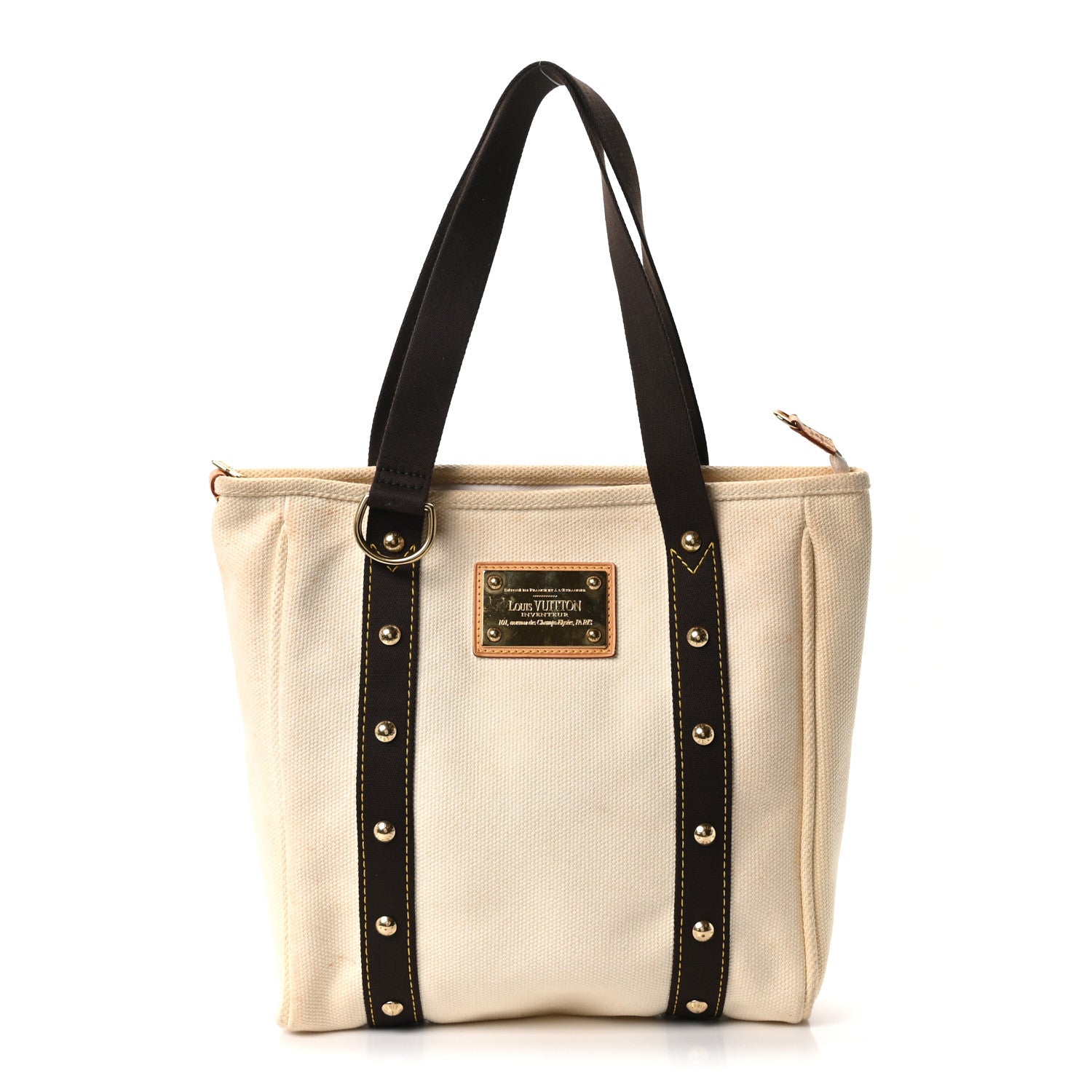 Louis Vuitton Toile Antigua Cabas MM Tote White 2 of 17
