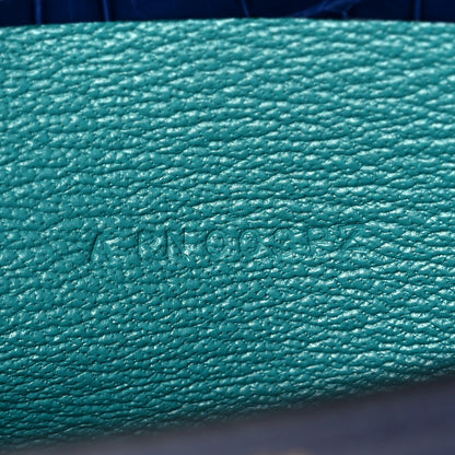 Hermes Shiny Alligator Verso Constance Long Wallet Bleu Saphir Bleu Paon 8 of 15