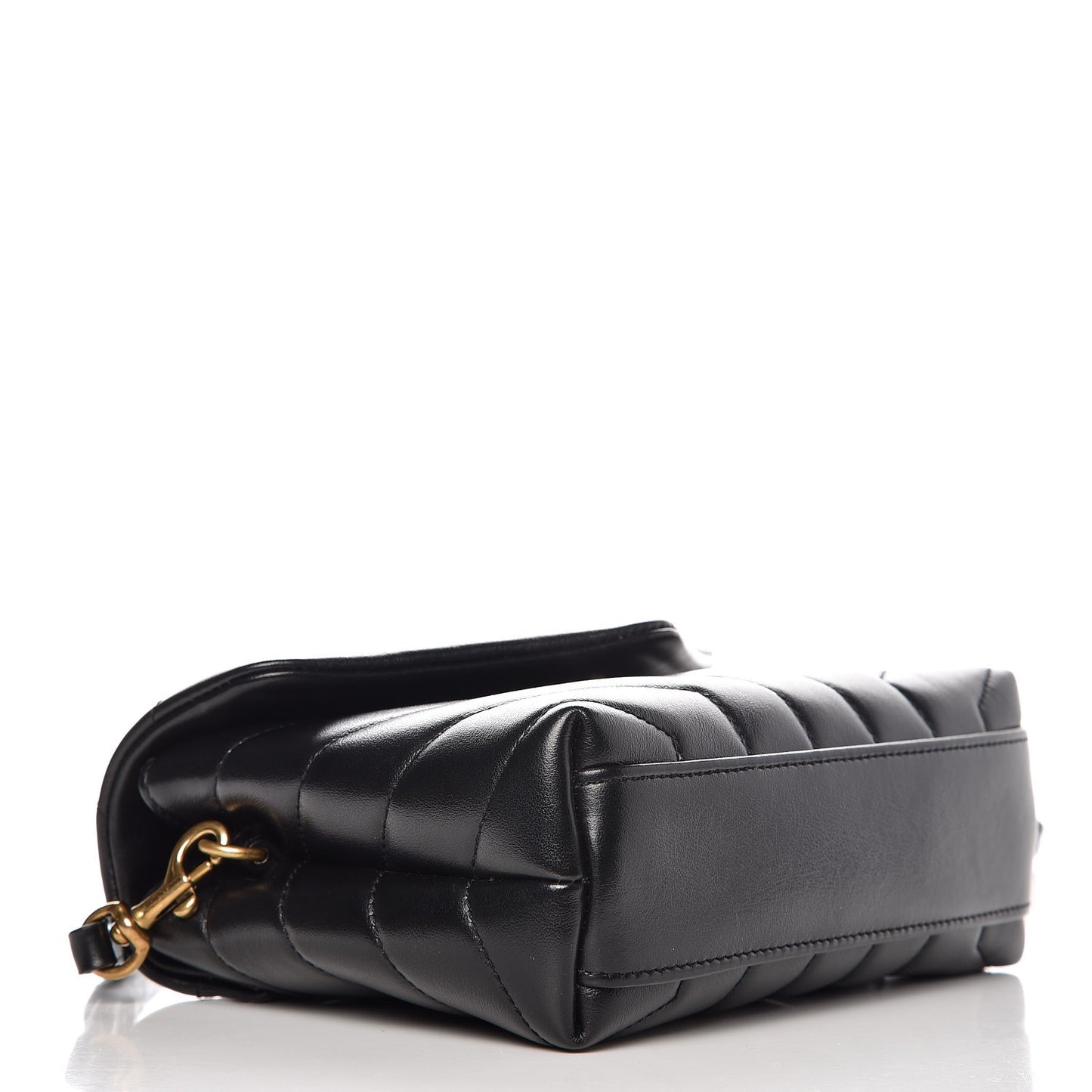 Calfskin Y Quilted Monogram Toy Loulou Crossbody Bag Black