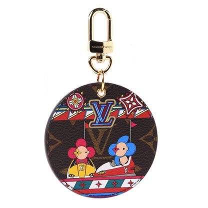 Louis Vuitton Monogram 2020 Christmas Animation Bumper Cars Bag Charm Key Ring Coquelicot 1 of 7