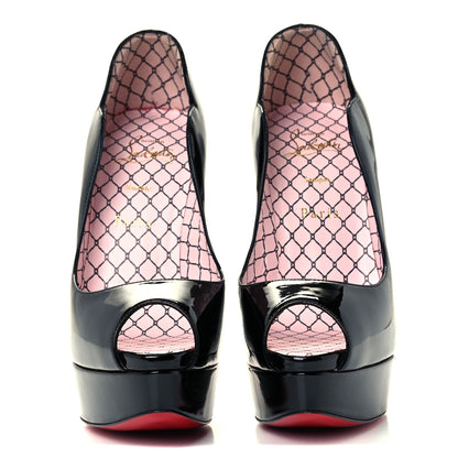 Christian Louboutin Patent Chick Up Alta 150 Peep Toe Pumps 37 Black 3 of 10