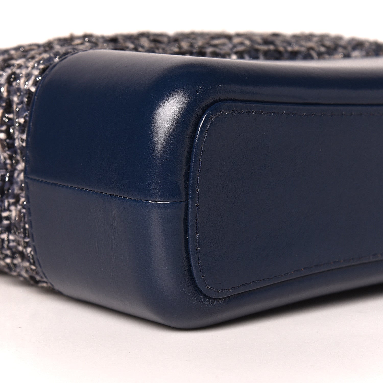 Chanel Tweed Calfskin Quilted Medium Gabrielle Hobo Navy 9 of 12