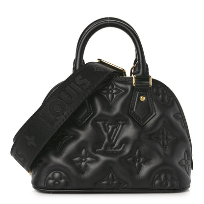 Louis Vuitton Calfskin Bubblegram Alma BB Black 1 of 9