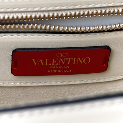 Valentino Garavani Vitello Small Rockstud All Over Demilune Shoulder Bag Light Ivory 7 of 11