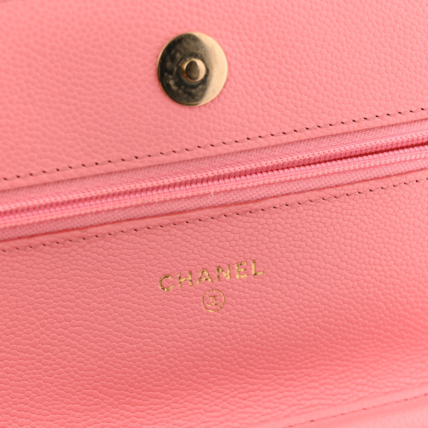 Chanel Caviar Quilted Wallet on Chain WOC Pink 6 of 10