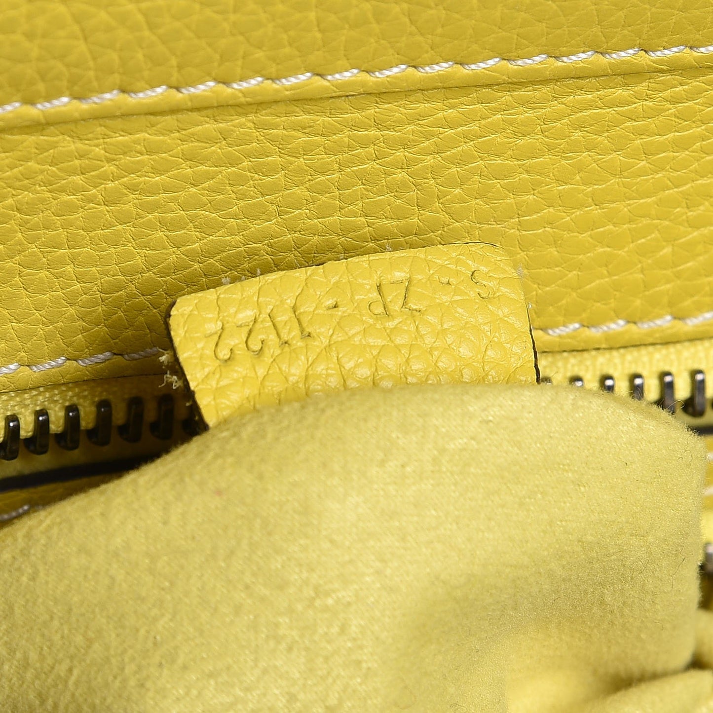 Drummed Calfskin Micro Luggage Citron