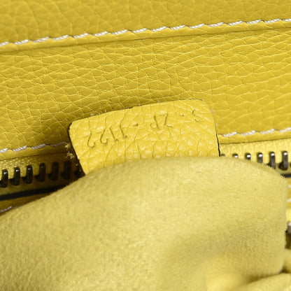 Celine Drummed Calfskin Micro Luggage Citron 7 of 19