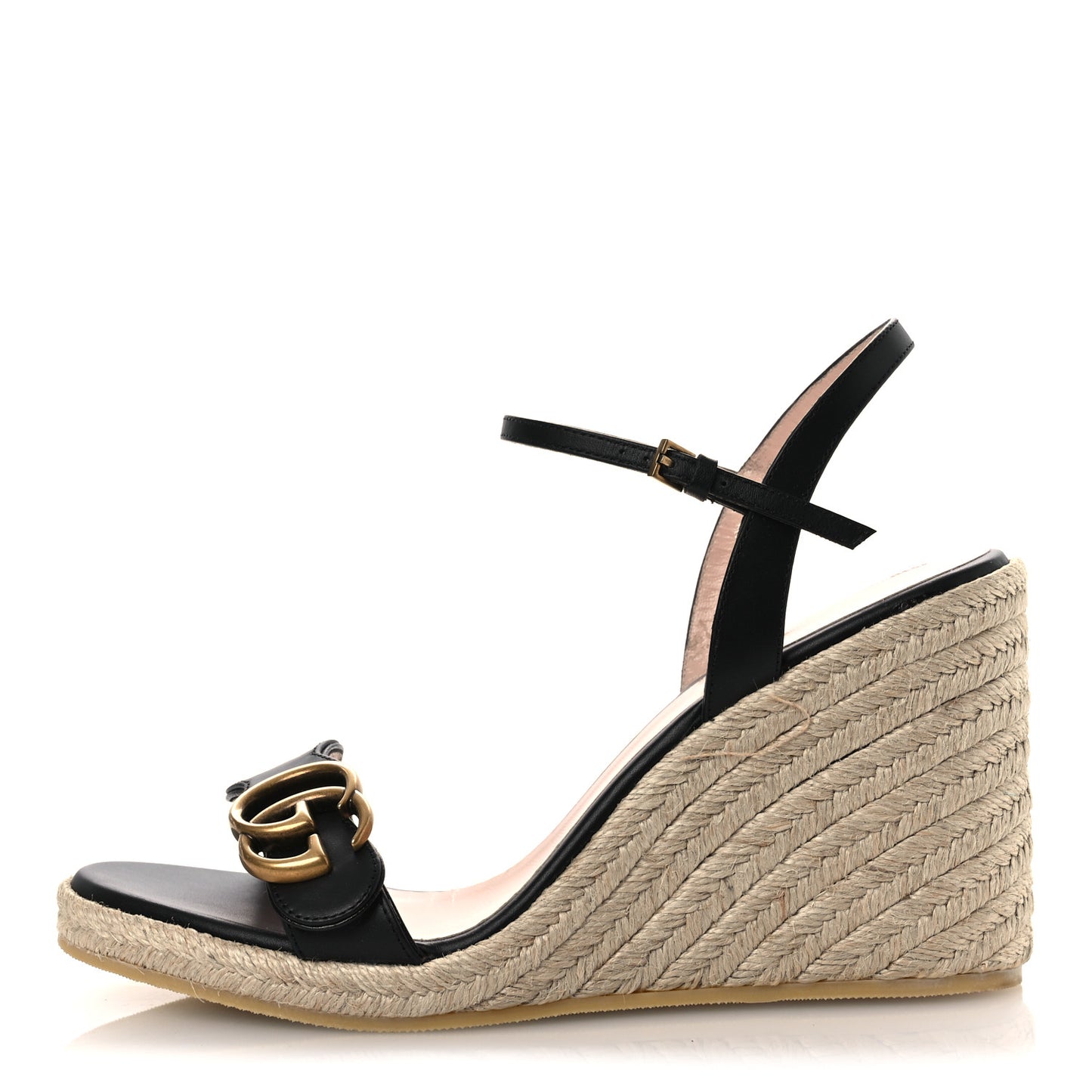Galassia Aitana Espadrille 10/95mm Wedge Sandals 37.5 Black